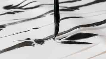 Free photo close-up view of chinese ink concept