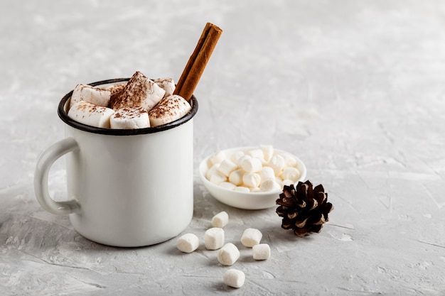 Close-up view of delicious hot chocolate