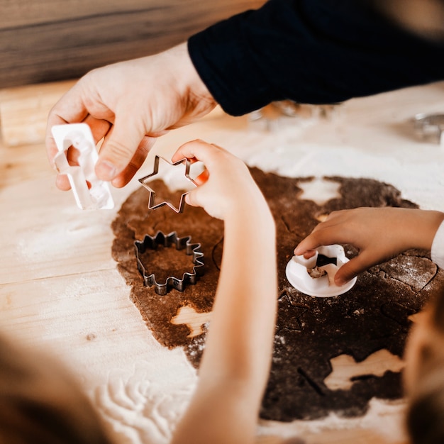 Close up view of gingerbread