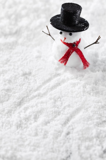 Free Photo close-up view of snowman winter concept