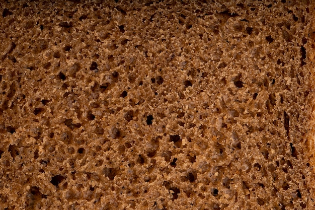 Close-up view of texture of rye bread for background uses