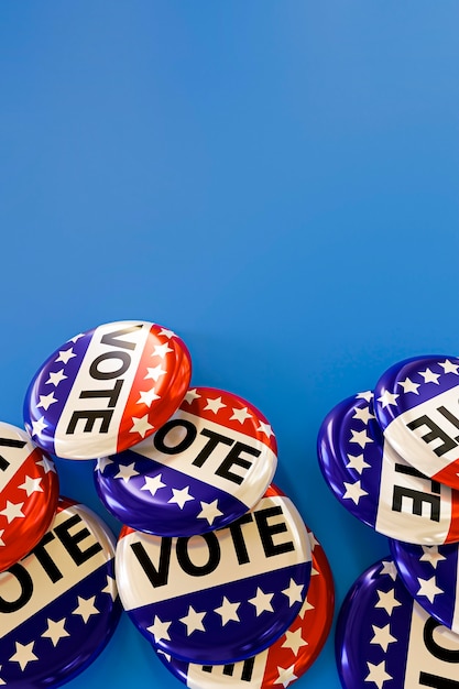 Free photo close-up view of usa elections concept