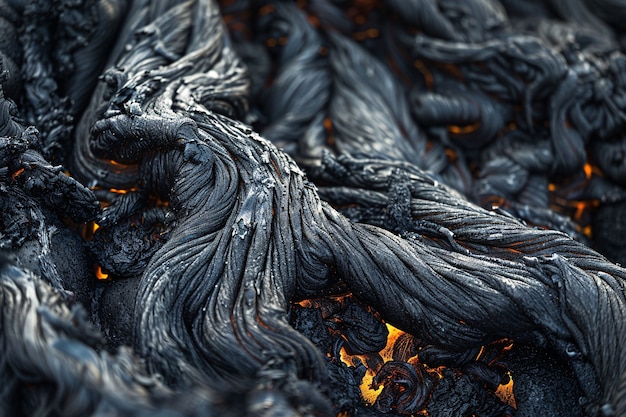 Free photo close-up view of volcano erupting with hot lava