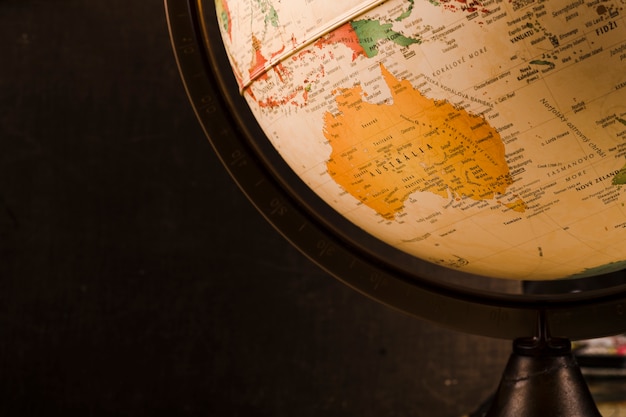 Close-up of a vintage old globe