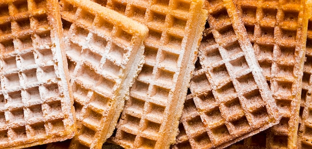 Close-up of waffles