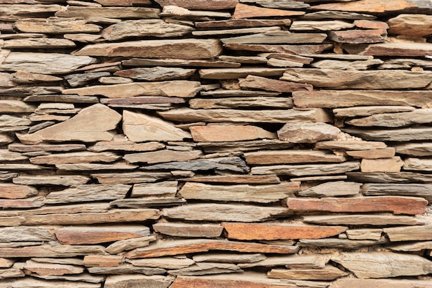 Close up on wall made of stones