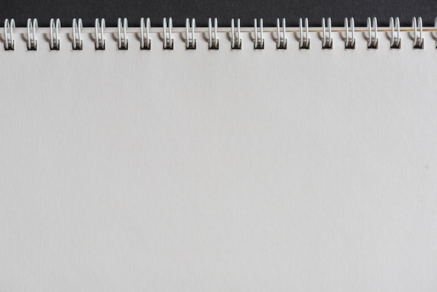 Free photo close-up of white spiral notepad