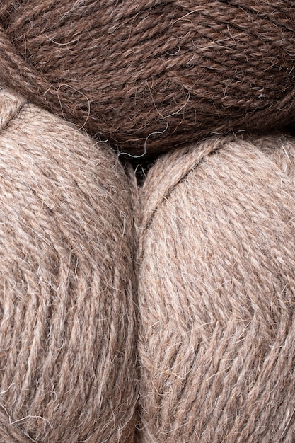 Close up on wool texture details