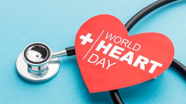 Free Photo close-up world heart day concept