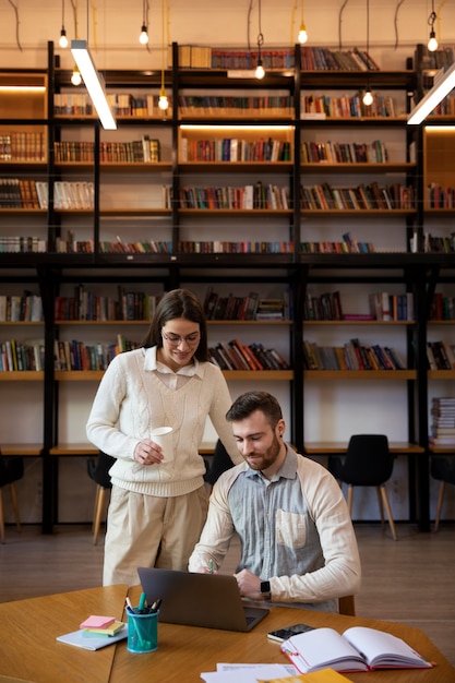 Close up on young business person doing internship