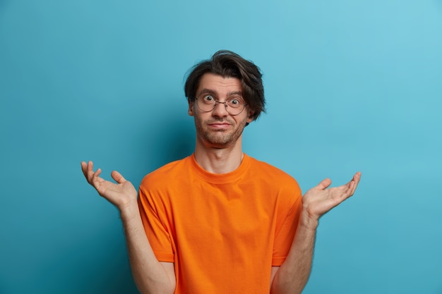 Close up on young handsome man isolated