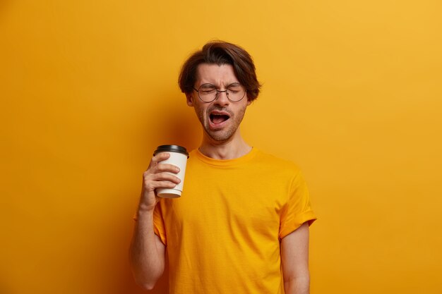 Close up on young handsome man isolated