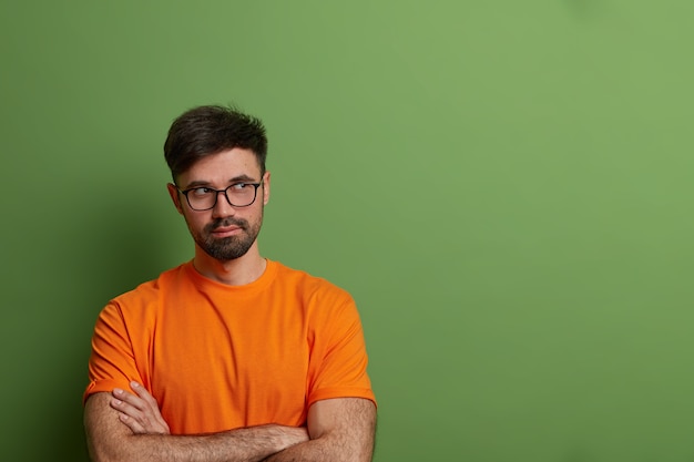 Free Photo close up on young handsome man isolated