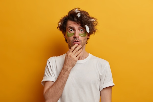 Free Photo close up on young handsome man isolated