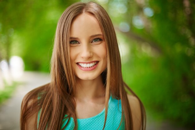 Close-up of young woman outdoors