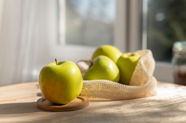 Close up on zero waste food containers