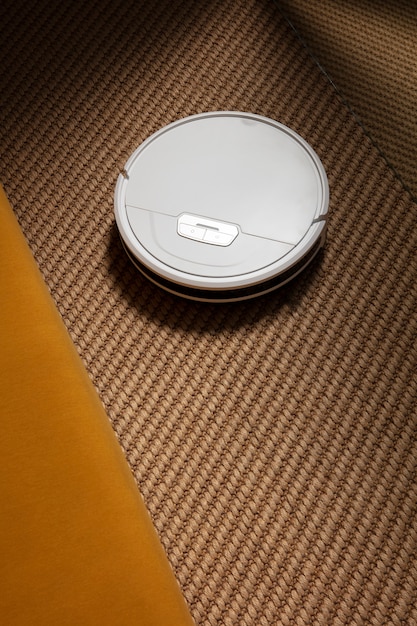 Close upon  robot vacuum cleaner indoors