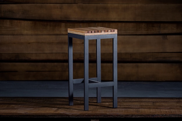 Free photo closeup of a bar stool in loft style