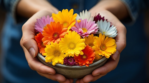 Free photo closeup on beautiful flower bouquet