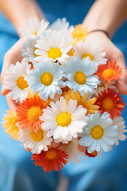 Closeup on beautiful flower bouquet