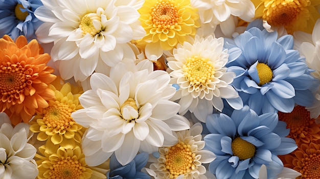 Free photo closeup on beautiful flower bouquet