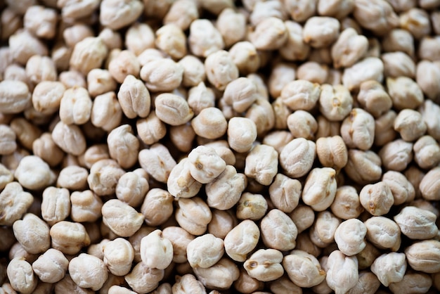 Closeup of chickpeas legumes