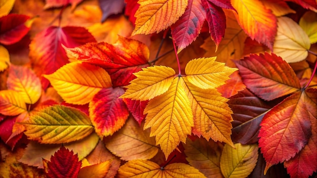 Free Photo closeup of colorful autumn leaves