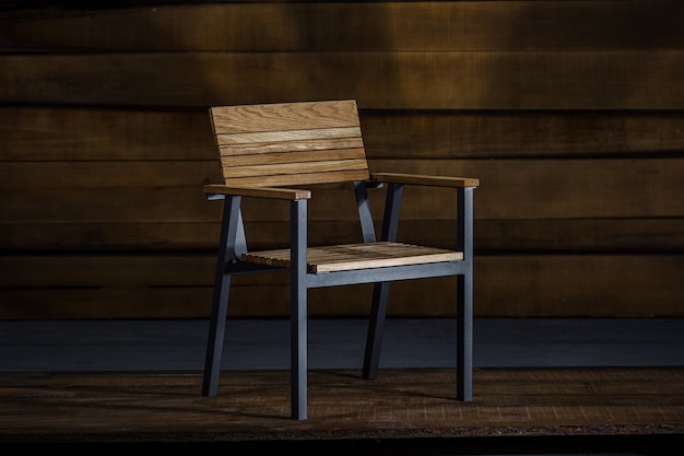 Free photo closeup of a comfortable loft-style chair with armrests