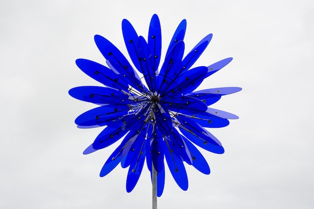 Closeup  of  decorative flower made from metal and plastic