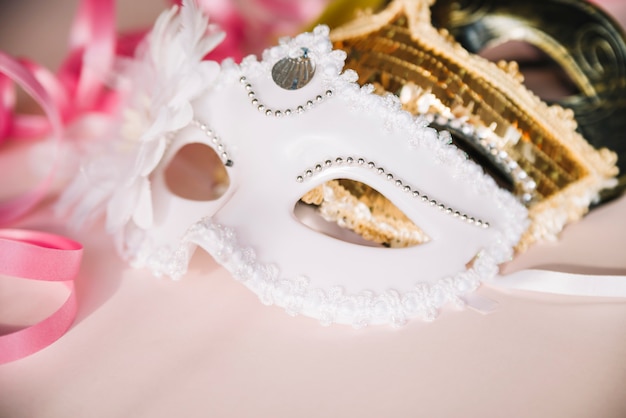 Free Photo closeup of elegant festive masks