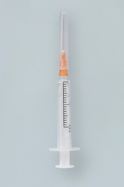 Free photo closeup of an empty syringe