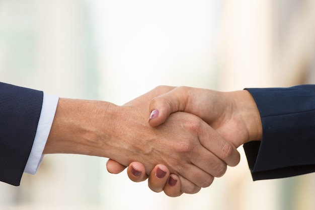 Free photo closeup of female handshake