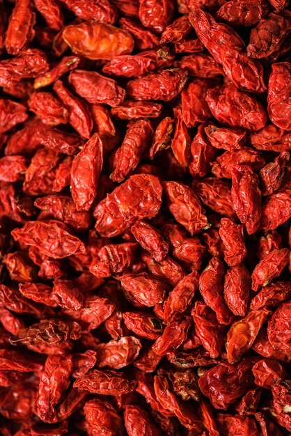 Closeup of goji berries