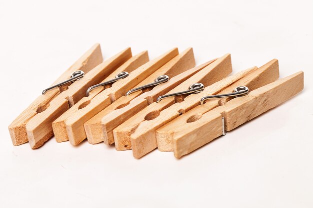 Closeup image of eco clothespins