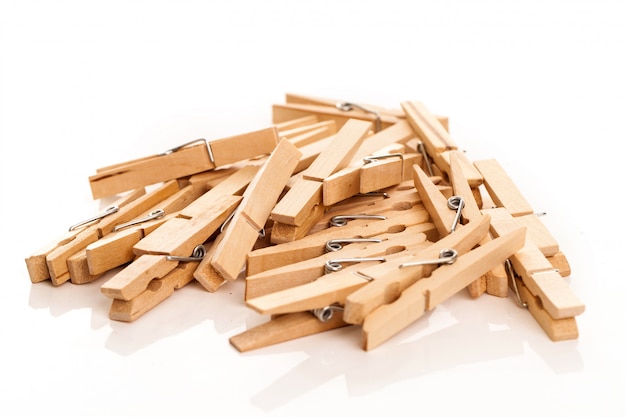 Closeup image of eco clothespins