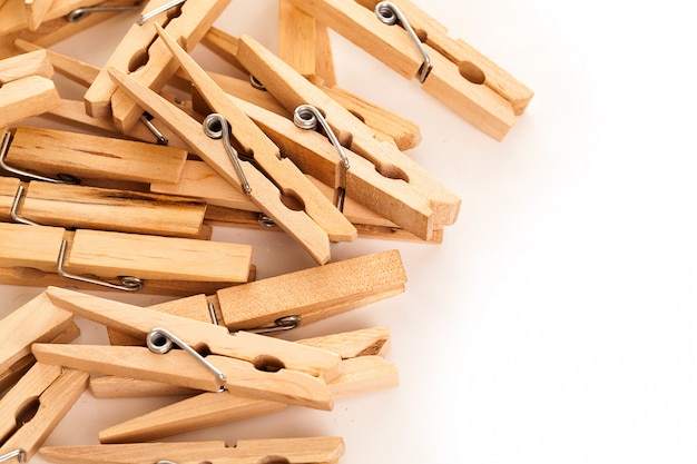 Free Photo closeup image of eco clothespins