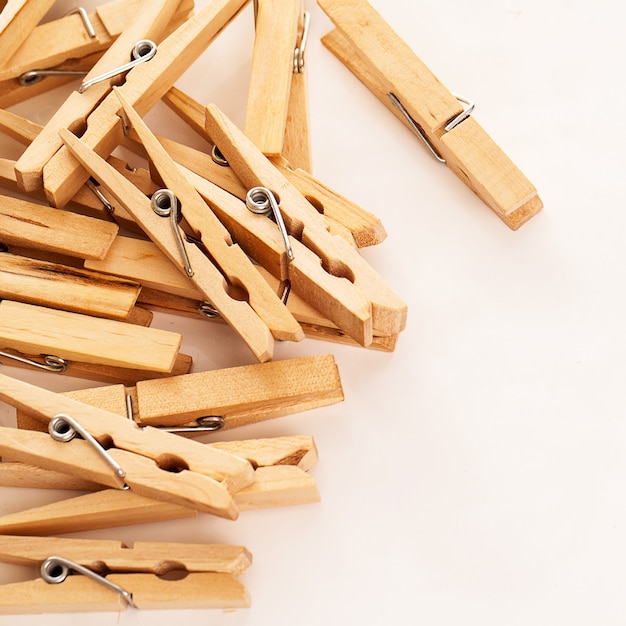 Free photo closeup image of eco clothespins