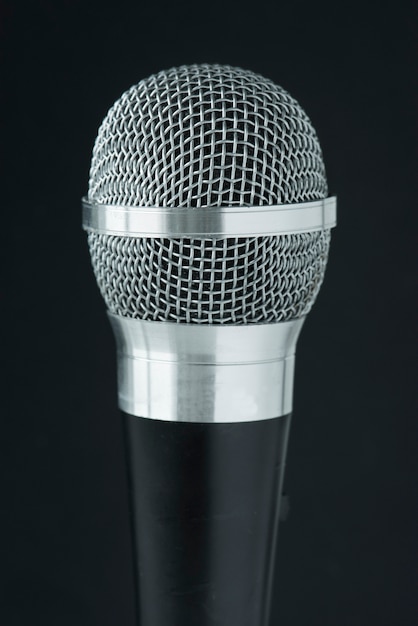 Free photo closeup of microphone