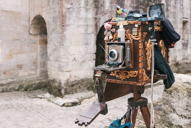 Free Photo closeup of an old camera