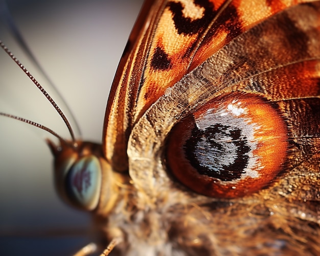 Free Photo closeup of a orange butterfly