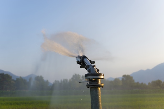 Free photo closeup selective focus shot of an automatic watering system