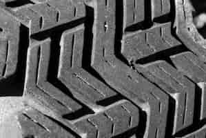 Free photo closeup shot of black wheel tire texture