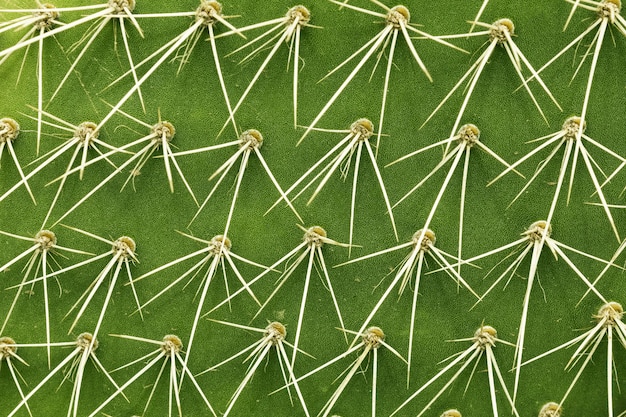 Closeup shot of cactus spines