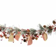 Free photo closeup shot of a christmas decoration on a white background