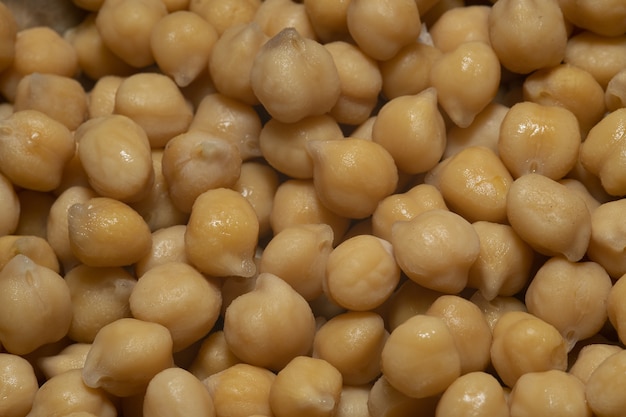 Closeup shot of the cooked Chickpea high protein seeds