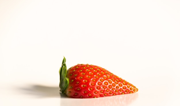 Free Photo closeup shot of fresh strawberry isolated