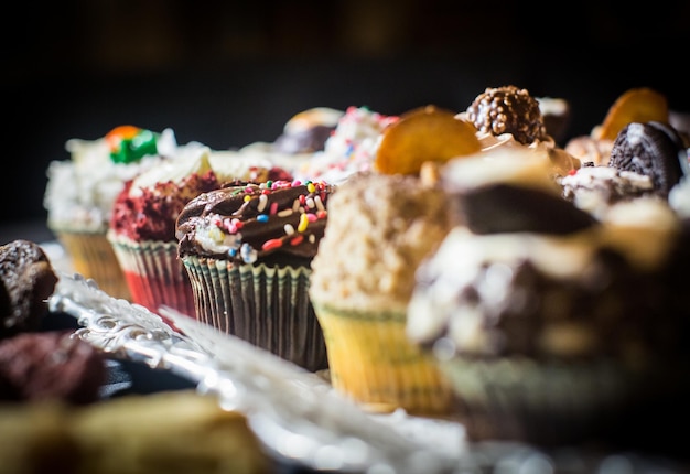 Free photo closeup shot of gourmet cupcakes in a country club in new jersey