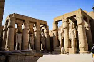 Free photo closeup shot of luxor temple in egypt