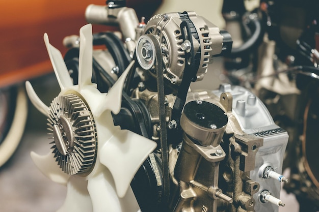 Free photo closeup shot of a machine with racks and pinions in a factory