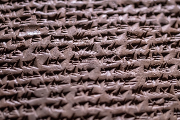 Closeup shot of a Verdict from Kanesh from Hittite Cuneiforms